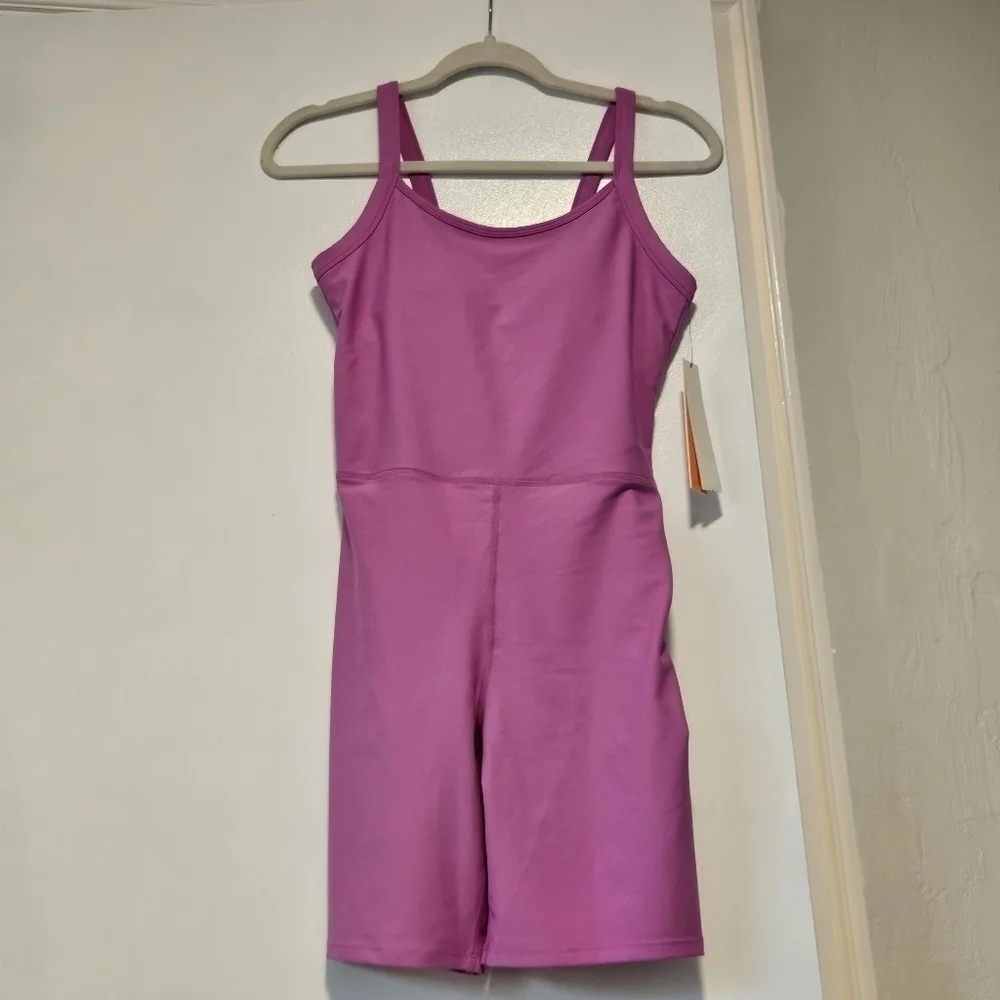 NWT One piece shorts athletic wear Aqua size medium - Picture 3 of 6